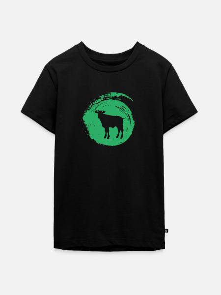 Rind Bauer Kuh - Teenager Premium Bio T-Shirt - Schwarz