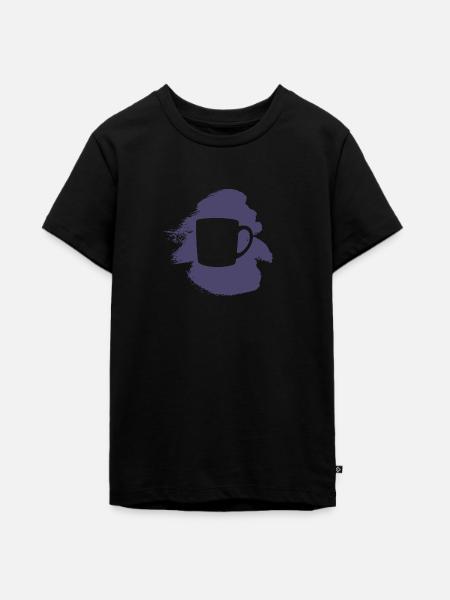 Kaffeebohne Koffein Kaffeetasse - Teenager Premium Bio T-Shirt - Schwarz