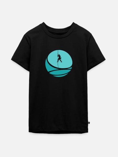 Alpinist Kletterer Seilklettern - Teenager Premium Bio T-Shirt - Schwarz