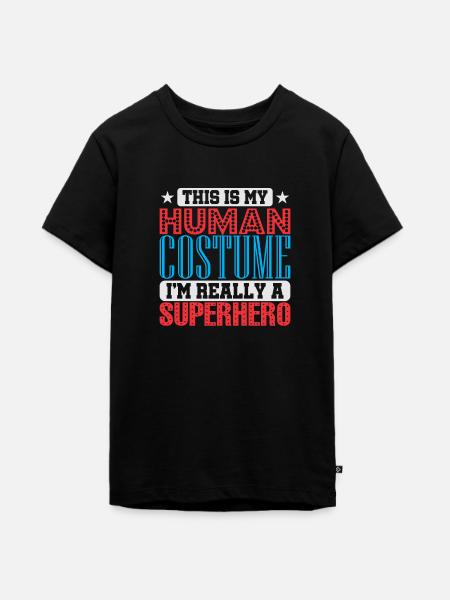 Superheld - Teenager Premium Bio T-Shirt - Schwarz