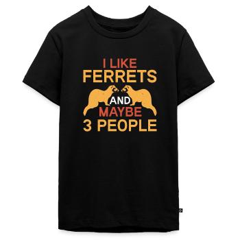 Un design unique pour les amateurs de furets et - T-shirt Premium bio Ado - noir - Devant - AI Model Teenager Male light (155cm)