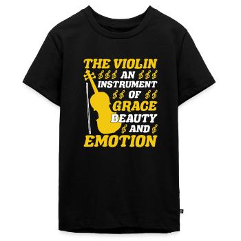 Musiciens de violon, professeurs de violon, amateurs de violon - T-shirt Premium bio Ado - noir - Devant - AI Model Teenager Male light (155cm)