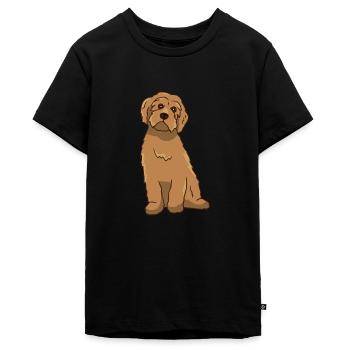 Labradoodle Goldendoodle - Teenager Premium Bio T-Shirt - Schwarz - Vorne - AI Model Teenager Male light (155cm)
