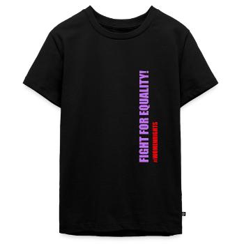 Frauenrechte sind Menschenrechte - Teenager Premium Bio T-Shirt - Schwarz - Vorne - AI Model Teenager Male light (155cm)