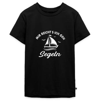 Mir reichts ich geh Segeln - Teenager Premium Bio T-Shirt - Schwarz - Vorne - AI Model Teenager Male light (155cm)