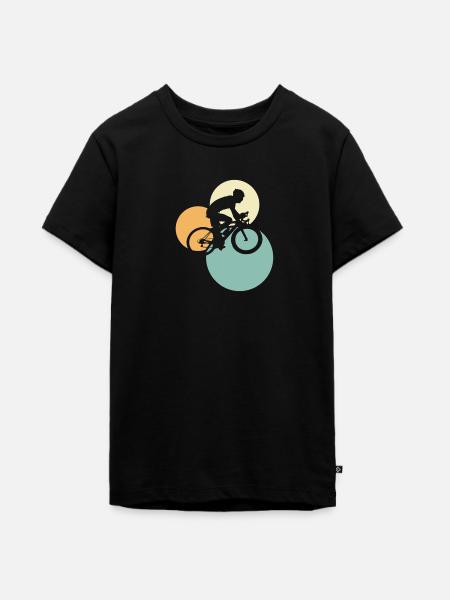 Fahrrad Cyclist - Teenager Premium Bio T-Shirt - Schwarz