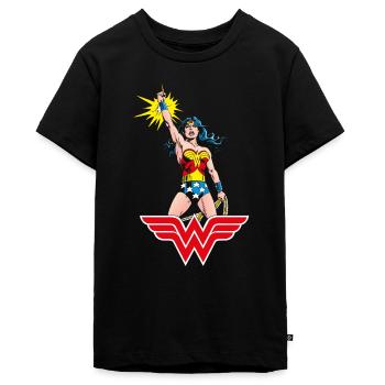 Wonder Woman Victory Freude - Teenager Premium Bio T-Shirt - Schwarz - Vorne - AI Model Teenager Male light (155cm)