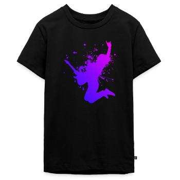 E-gitarre Gitarrenspieler Gitarre classical guitar - Teenager Premium Bio T-Shirt - Schwarz - Vorne - AI Model Teenager Male light (155cm)