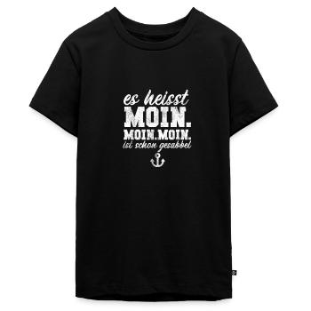 Hamburg - Teenager Premium Bio T-Shirt - Schwarz - Vorne - AI Model Teenager Male light (155cm)