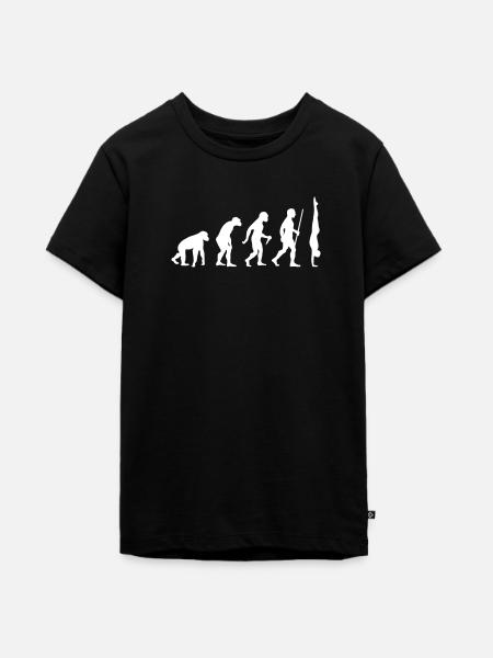 Evolution Handstand Akrobatik Gymnastik - Teenager Premium Bio T-Shirt - Schwarz