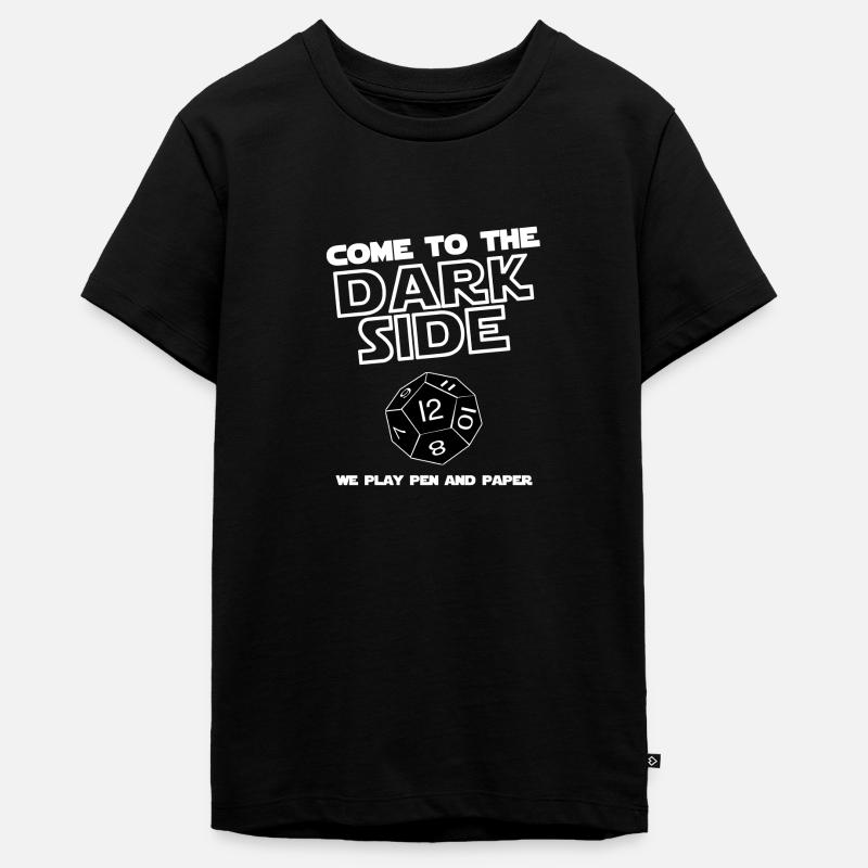 Darkside stylo et du papier - T-shirt Premium bio Ado - noir