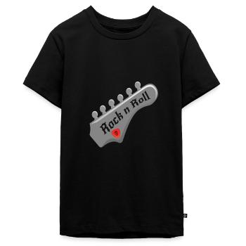 Rock n roll, rock n roll - Teenager Premium Organic T-Shirt - black - Front - AI Model Teenager Male light (155cm)
