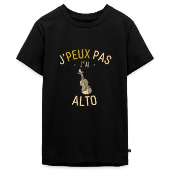 J peux pas j ai Alto - T-shirt Premium bio Ado - noir - Devant - AI Model Teenager Male light (155cm)