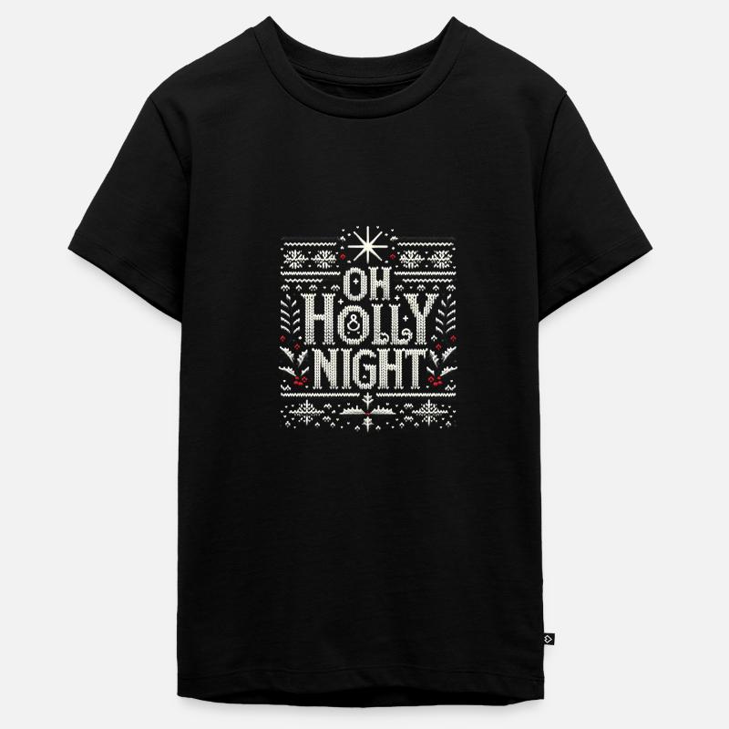Oh Holly Night - T-shirt Premium bio Ado - noir