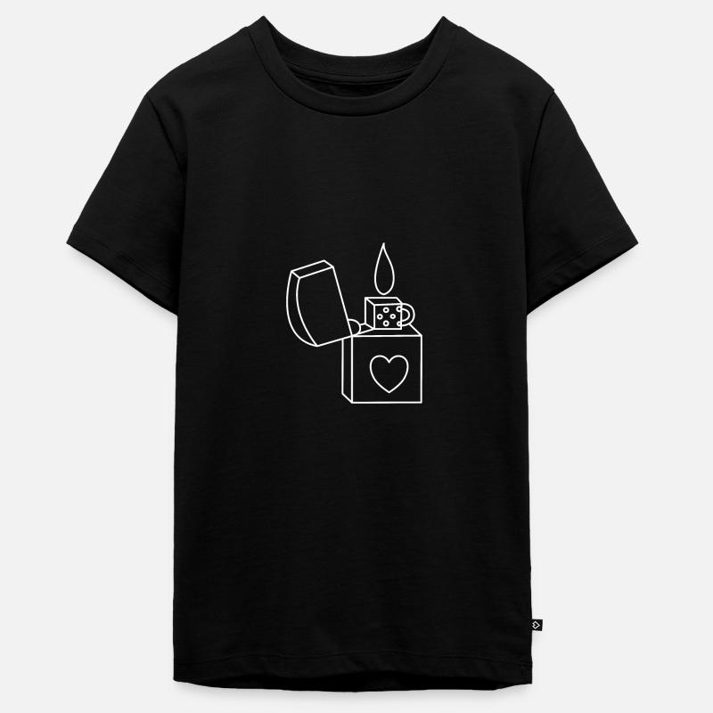 Plus léger - T-shirt Premium bio Ado - noir