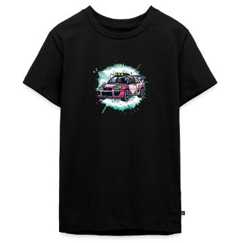 Rallye Tuning - Teenager Premium Bio T-Shirt - Schwarz - Vorne - AI Model Teenager Male light (155cm)