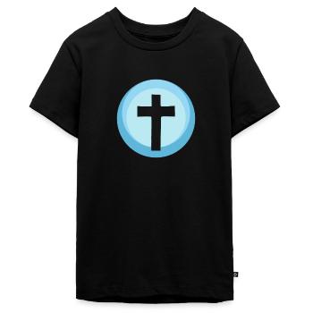 Bijbel Christelijk Christen - Tieners Premium Bio T-shirt - zwart - Voor - AI Model Teenager Male light (155cm)