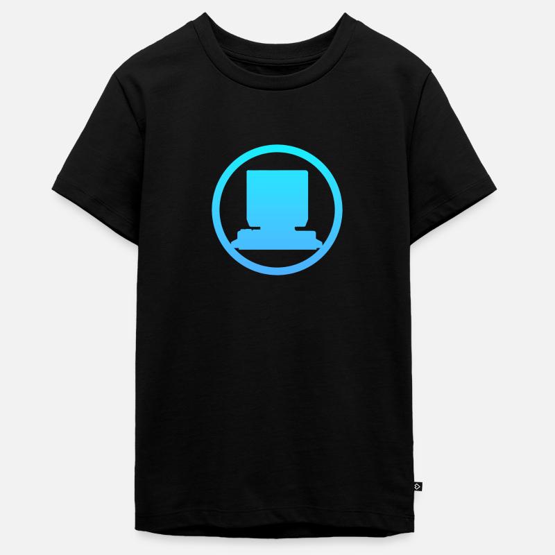Computer Work Computer Internet - Teenager Premium Organic T-Shirt - black