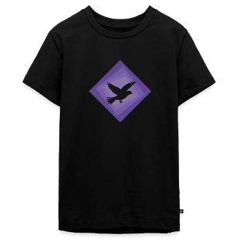 Oiseau, Aile, Volée D’oiseaux - T-shirt Premium bio Ado - noir - Devant - AI Model Teenager Male light (155cm)