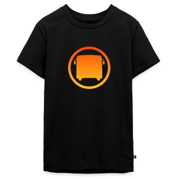 Bus Öffentliche Verkehrsmittel Bus - Teenager Premium Bio T-Shirt - Schwarz - Vorne - AI Model Teenager Male light (155cm)