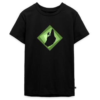 Klettern Kletterer Gipfel - Teenager Premium Bio T-Shirt - Schwarz - Vorne - AI Model Teenager Male light (155cm)