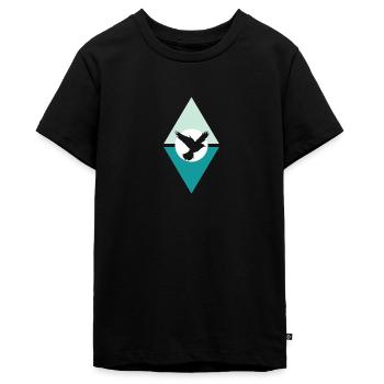 Animal Animal Flying - Teenager Premium Organic T-Shirt - black - Front - AI Model Teenager Male light (155cm)