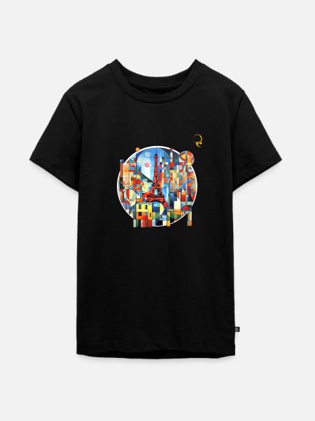 EIFFELTURM - Teenager Premium Bio T-Shirt - Schwarz