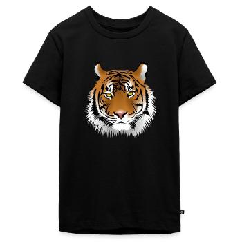 Tiger - Teenager Premium Bio T-Shirt - Schwarz - Vorne - AI Model Teenager Male light (155cm)