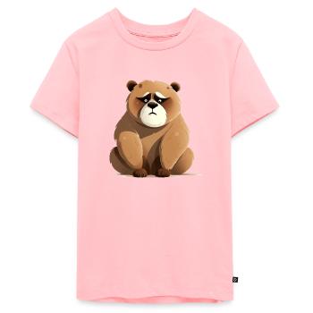 Bibi der mürrische Bär - Teenager Premium Bio T-Shirt - Rosa - Vorne