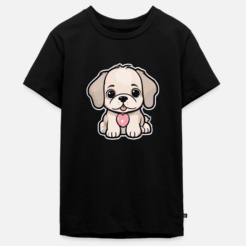 bebe chien - T-shirt Premium bio Ado - noir