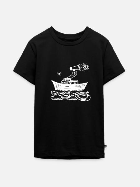 Rettungsboot, Seenotrettung - Teenager Premium Bio T-Shirt - Schwarz