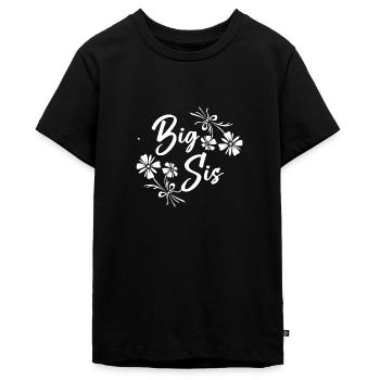 Große Schwester - Teenager Premium Bio T-Shirt - Schwarz - Vorne - AI Model Teenager Male light (155cm)