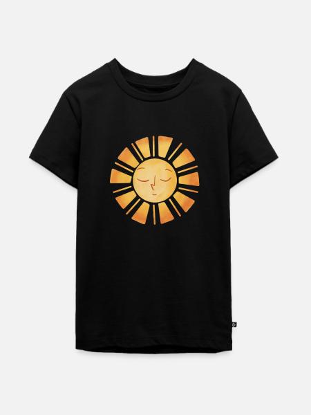 Sonne - Teenager Premium Bio T-Shirt - Schwarz