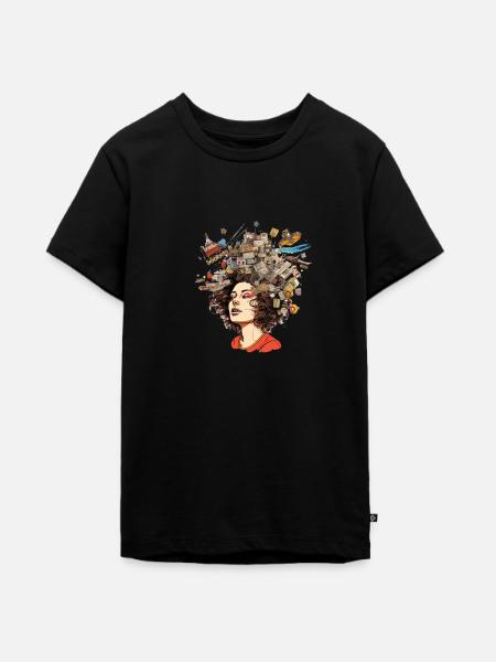 Overthinking - Teenager Premium Bio T-Shirt - Schwarz
