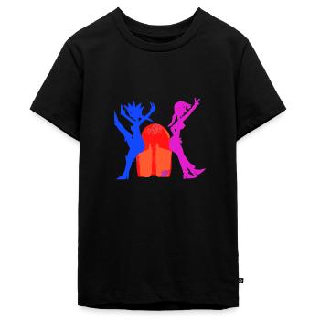 Lingua Linguae V2 00 - T-shirt Premium bio Ado - noir - Devant - AI Model Teenager Male light (155cm)