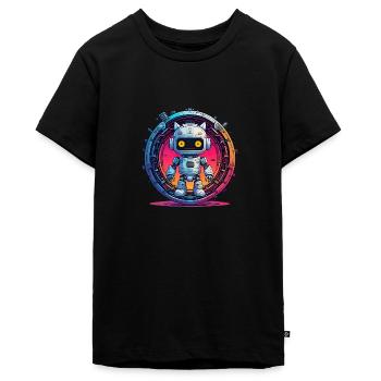 GETRIEBE & ROBOTER - Teenager Premium Bio T-Shirt - Schwarz - Vorne - AI Model Teenager Male light (155cm)