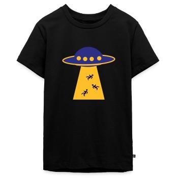 Ufo - Teenager Premium Bio T-Shirt - Schwarz - Vorne - AI Model Teenager Male light (155cm)