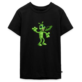 ET VERSPIELT - Teenager Premium Bio T-Shirt - Schwarz - Vorne - AI Model Teenager Male light (155cm)