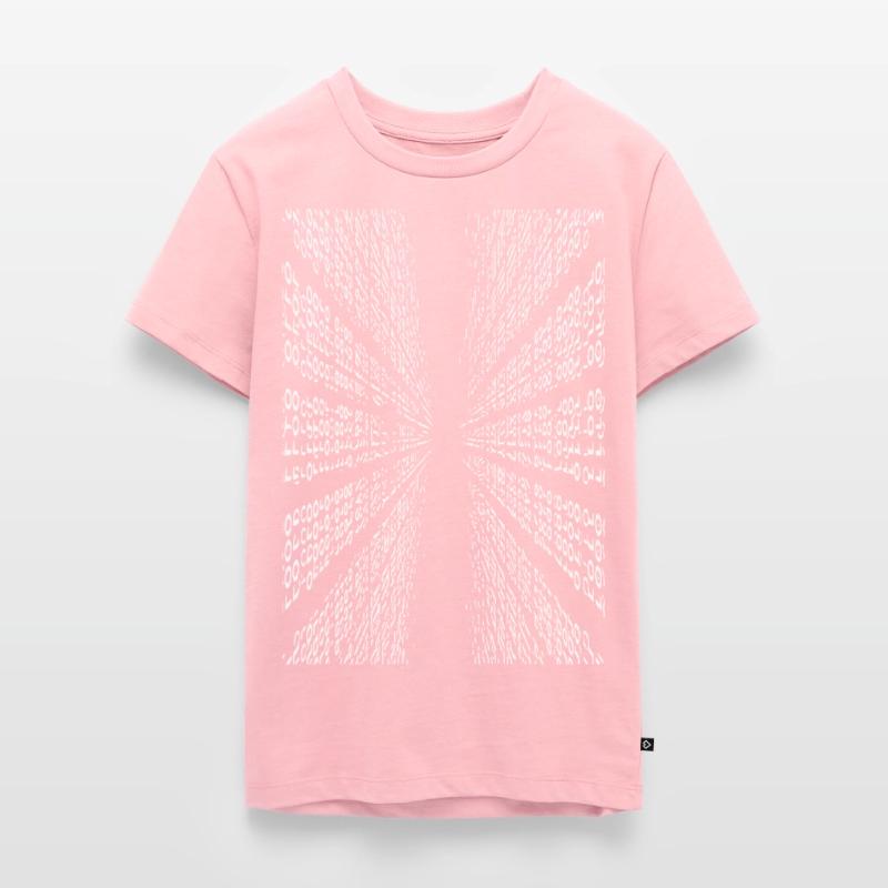 Vertical binary code Teenager Premium Organic T-Shirt