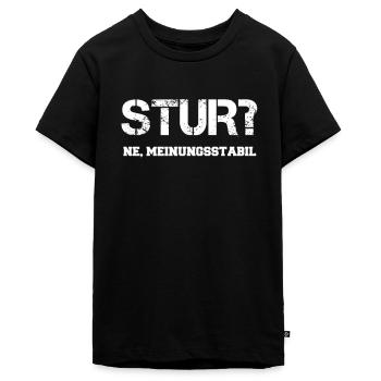 sprüche, lustige sprüche, lustige, humor, spruch, - Teenager Premium Bio T-Shirt - Schwarz - Vorne - AI Model Teenager Male light (155cm)