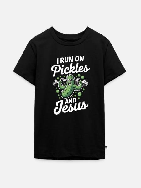 Gurke Jesus Glaube Christ - Teenager Premium Bio T-Shirt - Schwarz