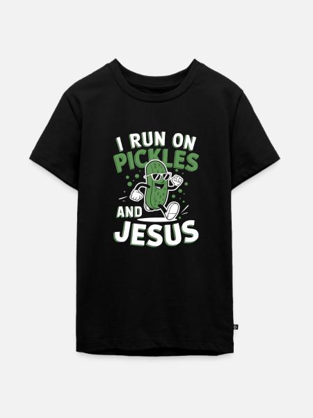 Gurke Jesus Glaube Christ - Teenager Premium Bio T-Shirt - Schwarz