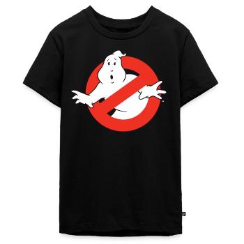 SOS Fantômes Logo - T-shirt Premium bio Ado - noir - Devant - AI Model Teenager Male light (155cm)