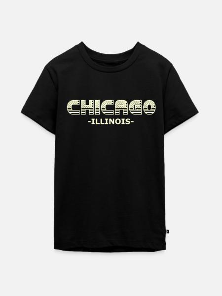Chicago - Teenager Premium Bio T-Shirt - Schwarz