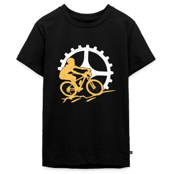 Radsport - Teenager Premium Bio T-Shirt - Schwarz - Vorne - AI Model Teenager Male light (155cm)