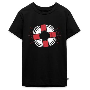 Rettungsschwimmer - Teenager Premium Bio T-Shirt - Schwarz - Vorne - AI Model Teenager Male light (155cm)