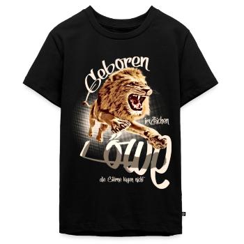 löwe sternzeichen BDAY geburtstag vintage - Teenager Premium Bio T-Shirt - Schwarz - Vorne - AI Model Teenager Male light (155cm)