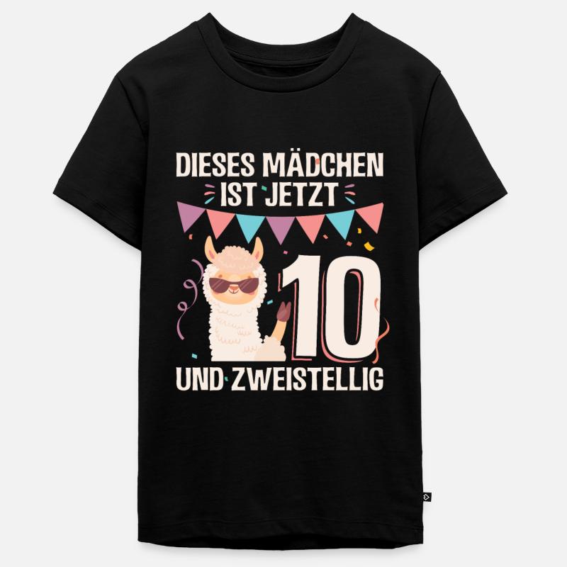 10. Geburtstag Mädchen Geschenkidee Geschenk - Teenager Premium Bio T-Shirt - Schwarz