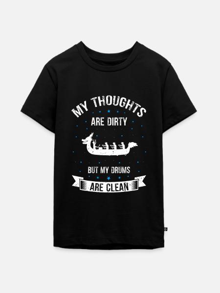 Drachenboot und Drachenboot Crew - Teenager Premium Bio T-Shirt - Schwarz