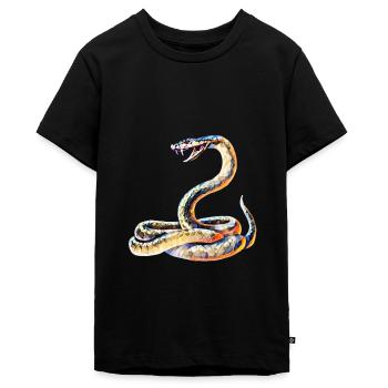Schlange - Teenager Premium Bio T-Shirt - Schwarz - Vorne - AI Model Teenager Male light (155cm)